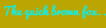 Image with Font Color 00F4FF and Background Color BBA500